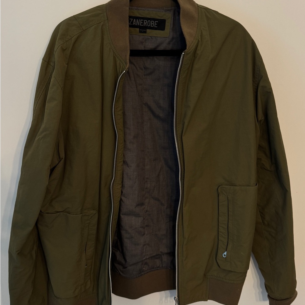 Zanerobe Men's Khaki Bomber Jacket